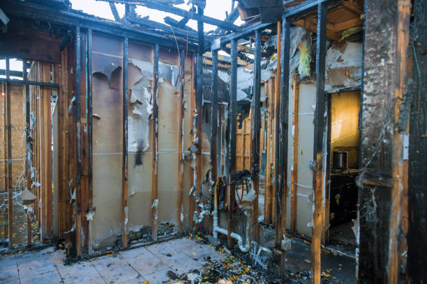 Professional Fire Damage Restoration technician working in Hebron, IL